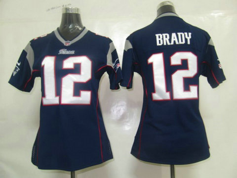 Nike Game Blue nfl Women Jerseys New England Patriots 12 Brady